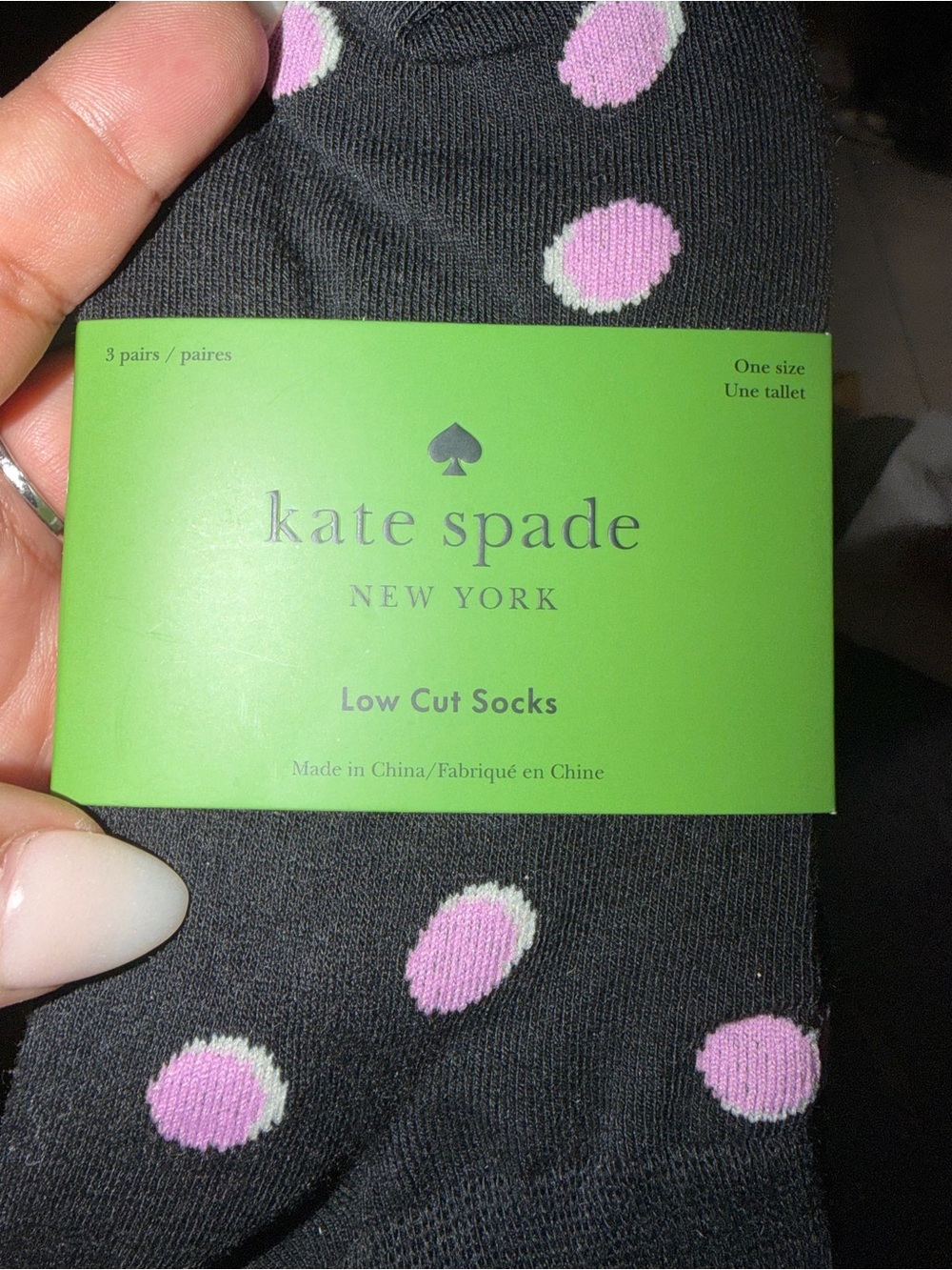 kate spade ♠️ polka dot Low Cut Socks 3pairs - Picture 5 of 6